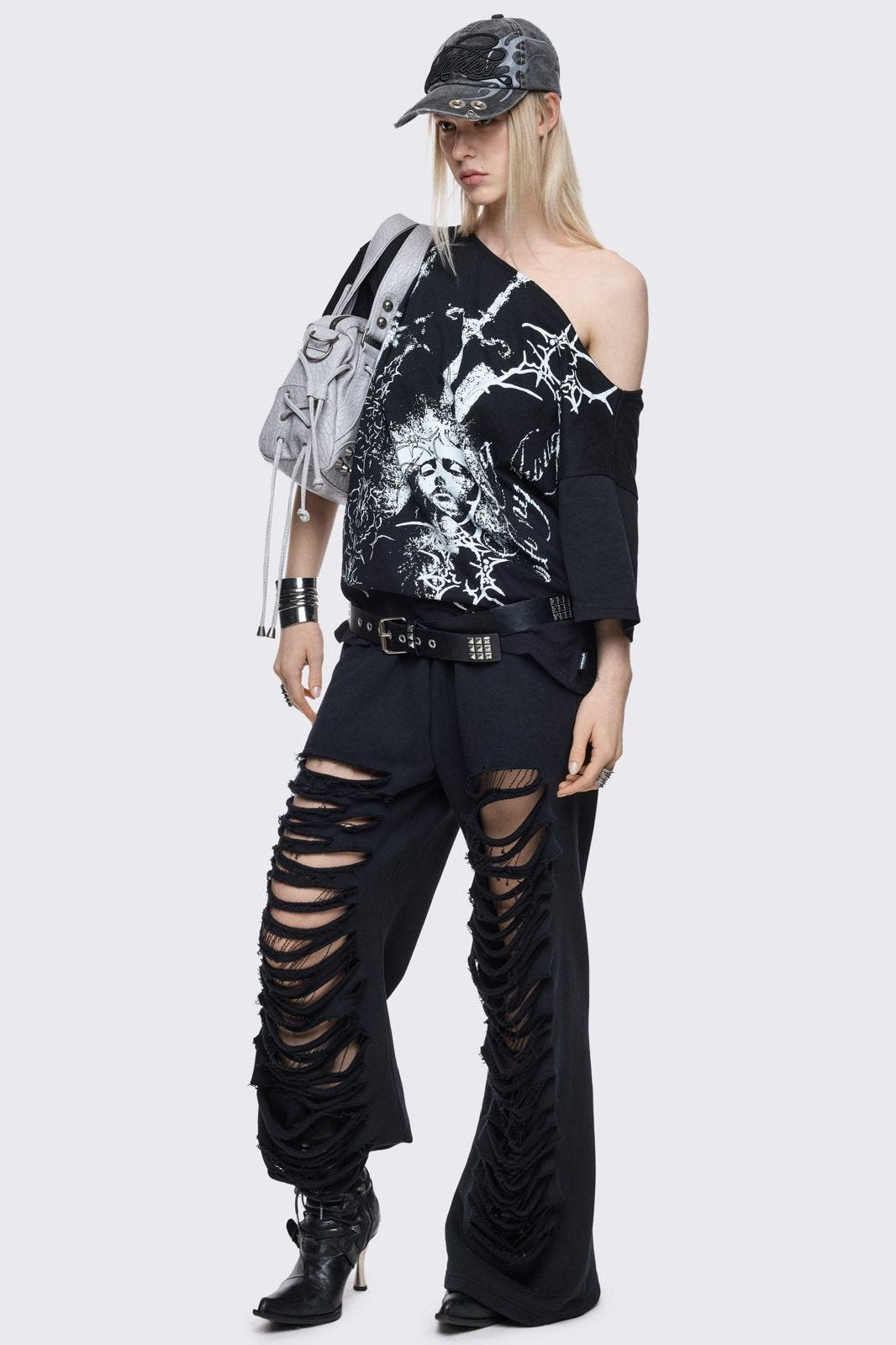 Crown of Swords Off-Shoulder T-Shirt