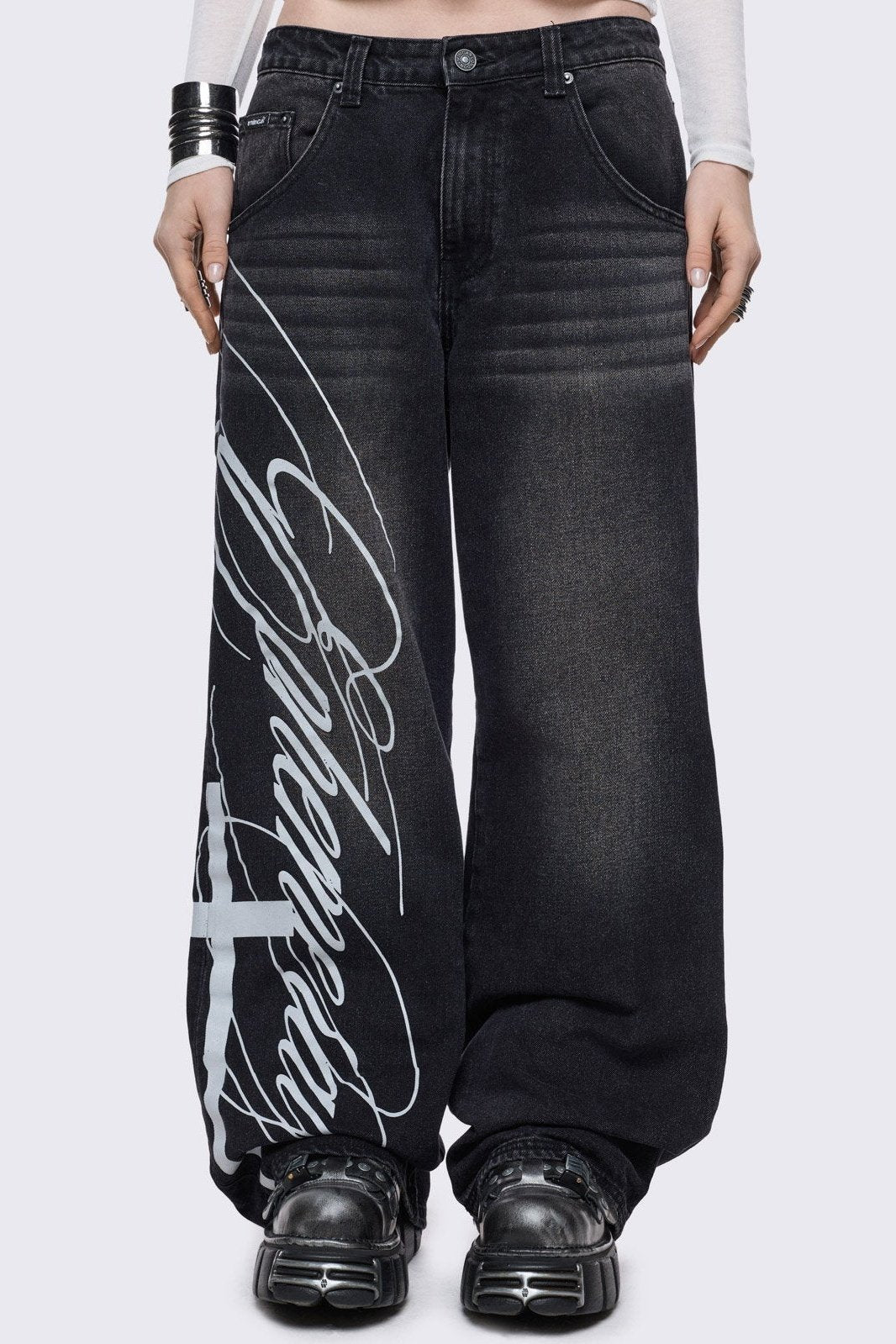 Ephemeral Graphic Baggy Jeans