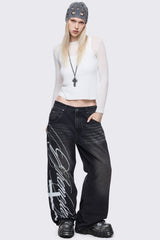 Ephemeral Graphic Baggy Jeans