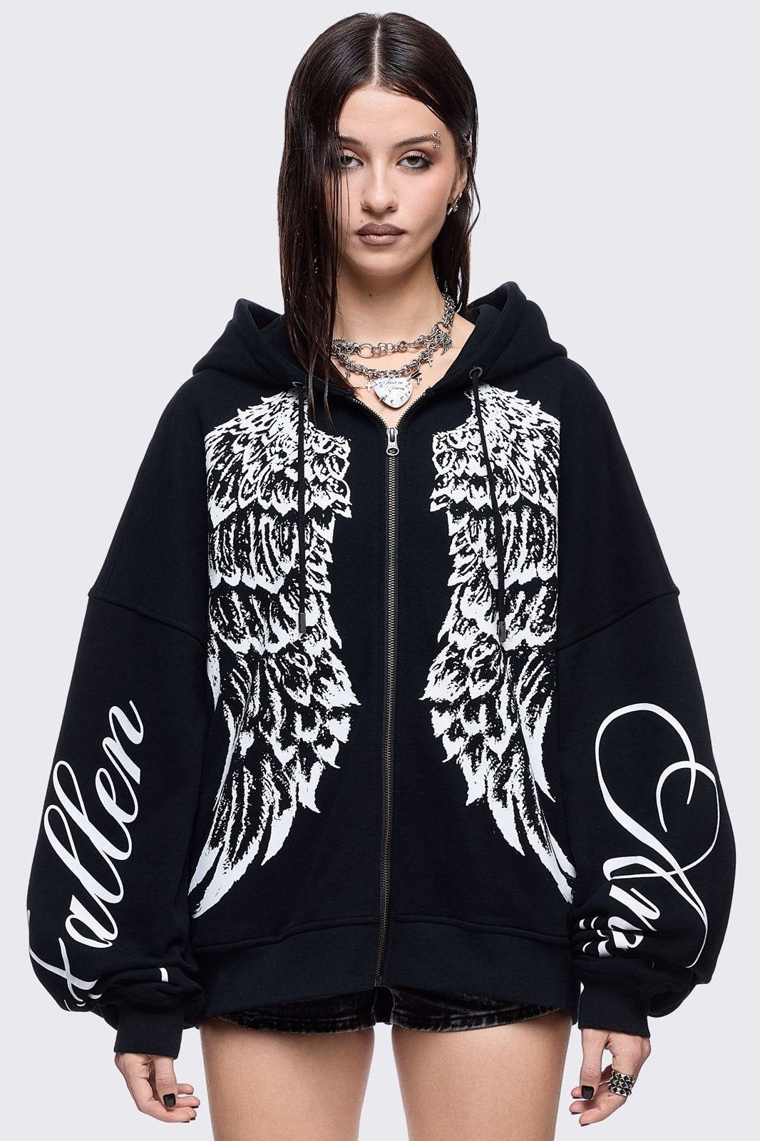 Fallen Angel Zip Up Hoodie