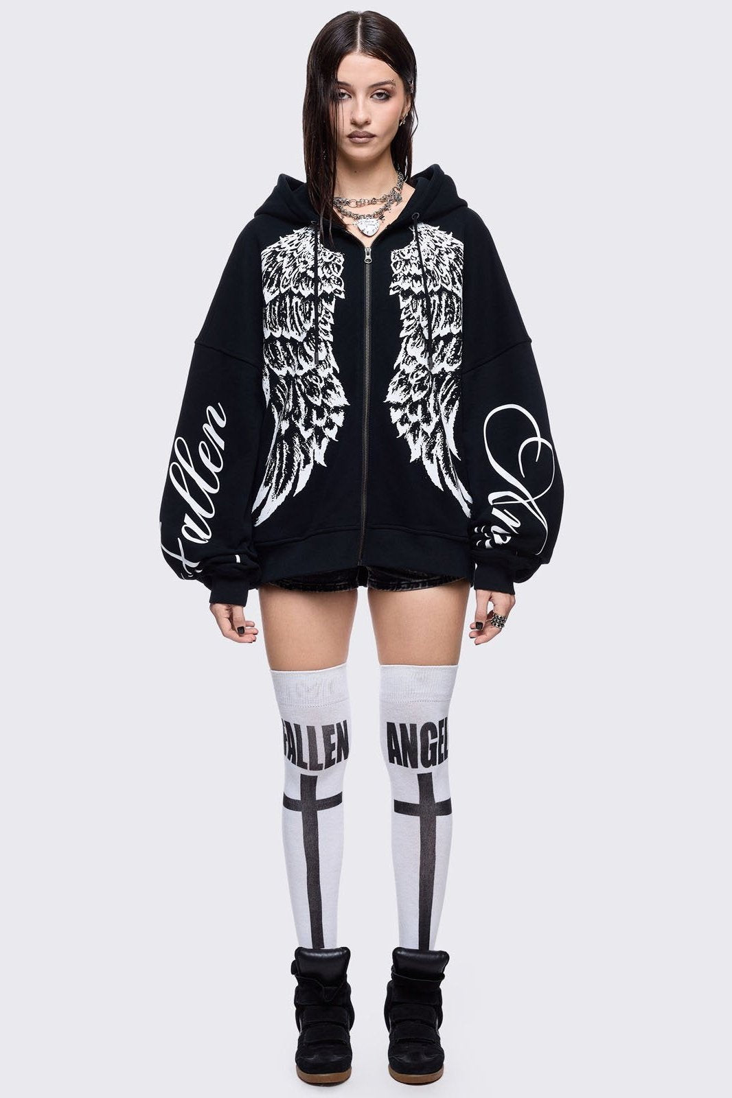 Fallen Angel Zip Up Hoodie