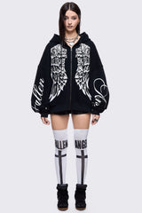 Fallen Angel Zip Up Hoodie