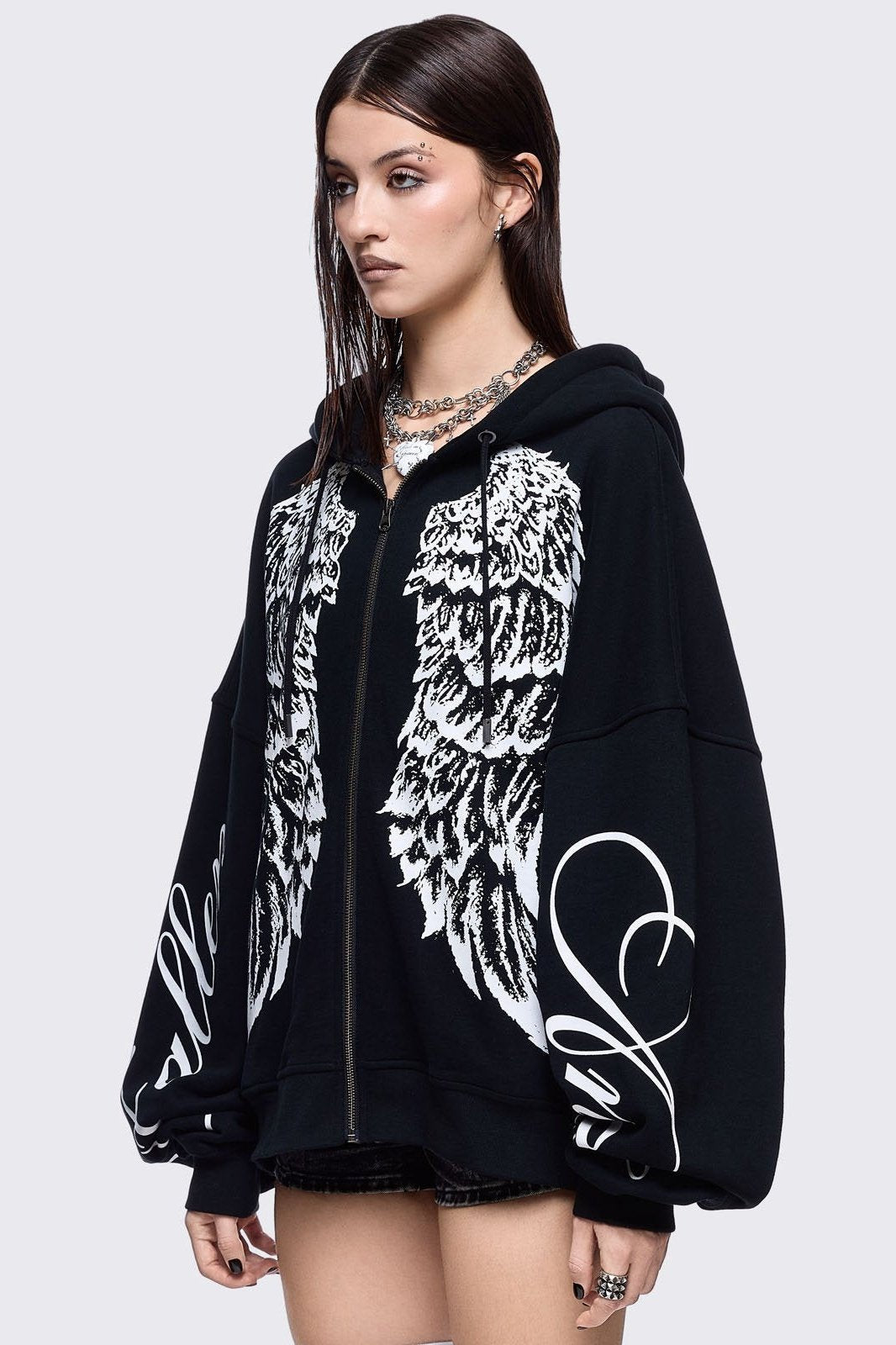 Fallen Angel Zip Up Hoodie