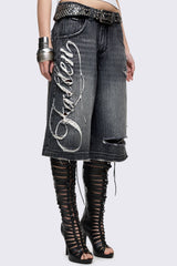 Fallen Distressed Jorts