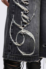 Fallen Distressed Jorts