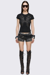 Glitter Flight Studded Baby Tee
