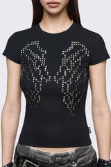 Glitter Flight Studded Baby Tee