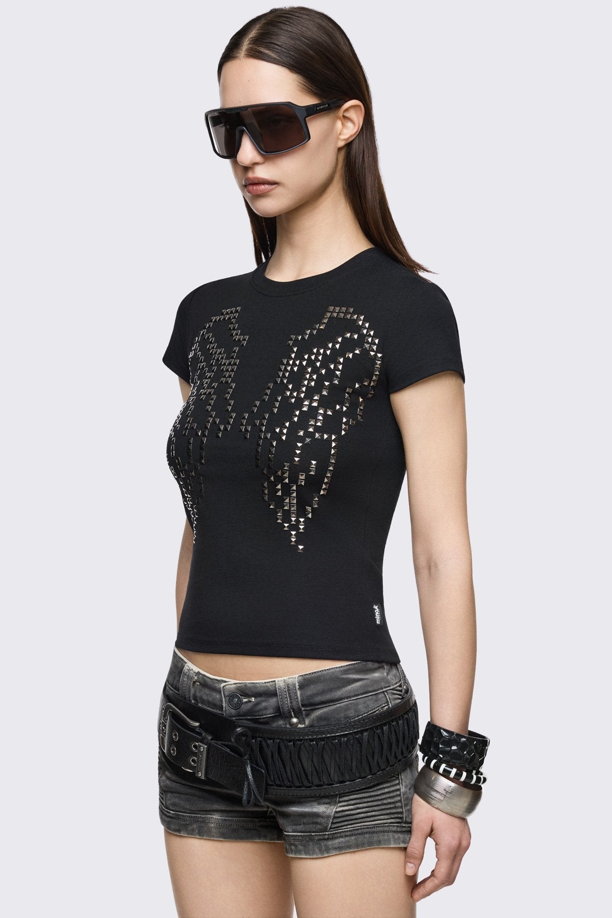 Glitter Flight Studded Baby Tee