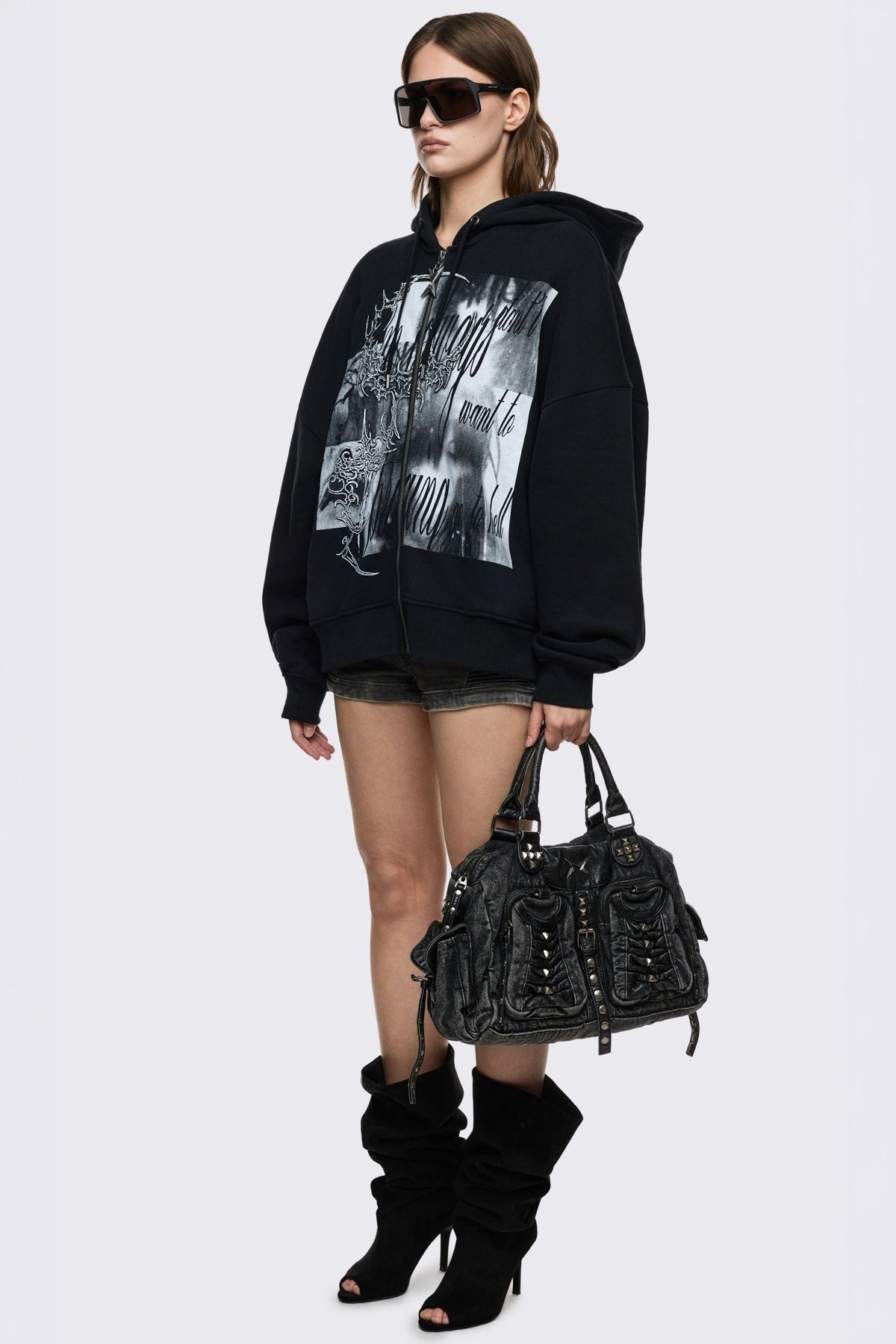 Go to Hell Zip Up Hoodie