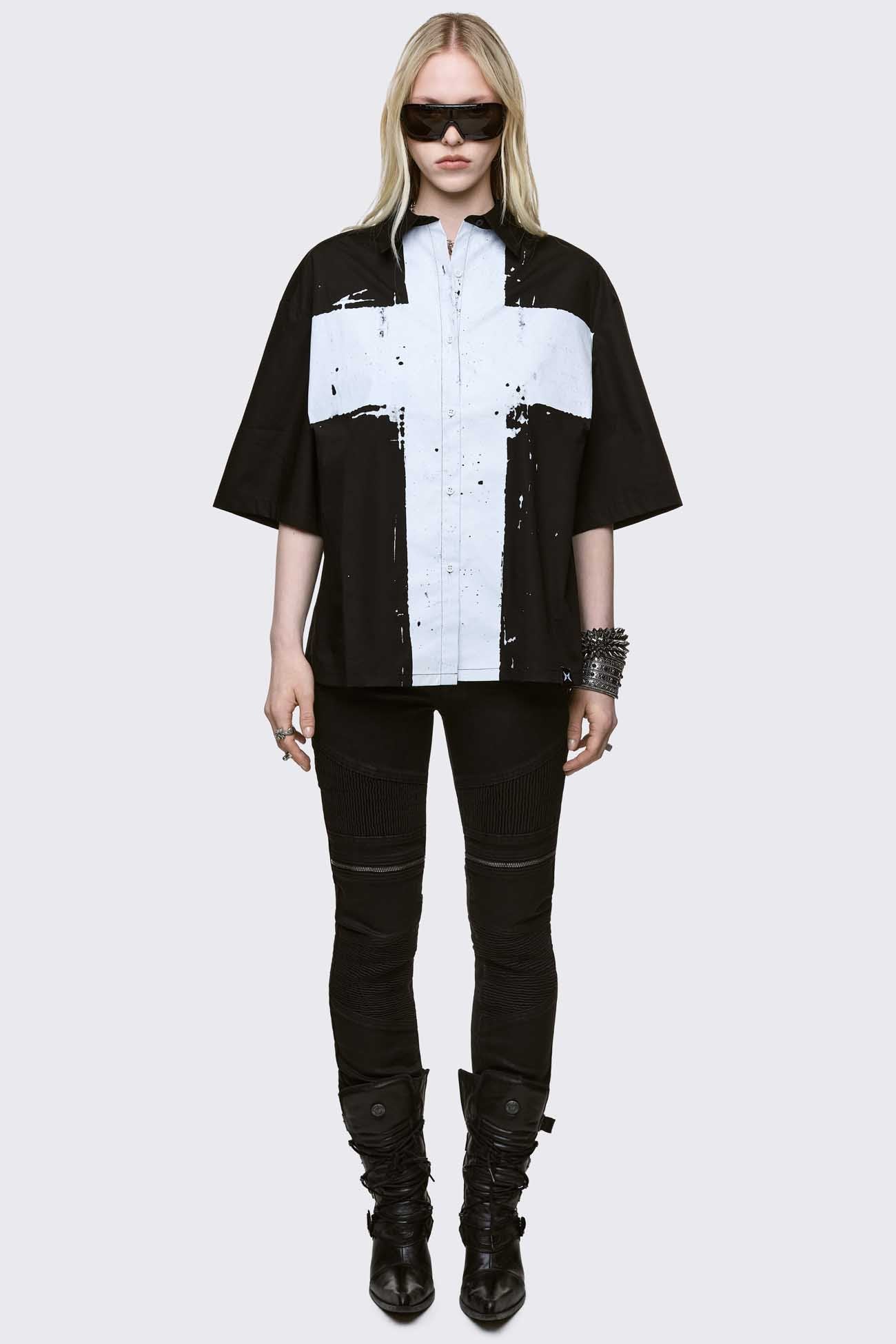 Never Saint Black Shirt