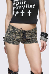 Python Sepia Mini Shorts