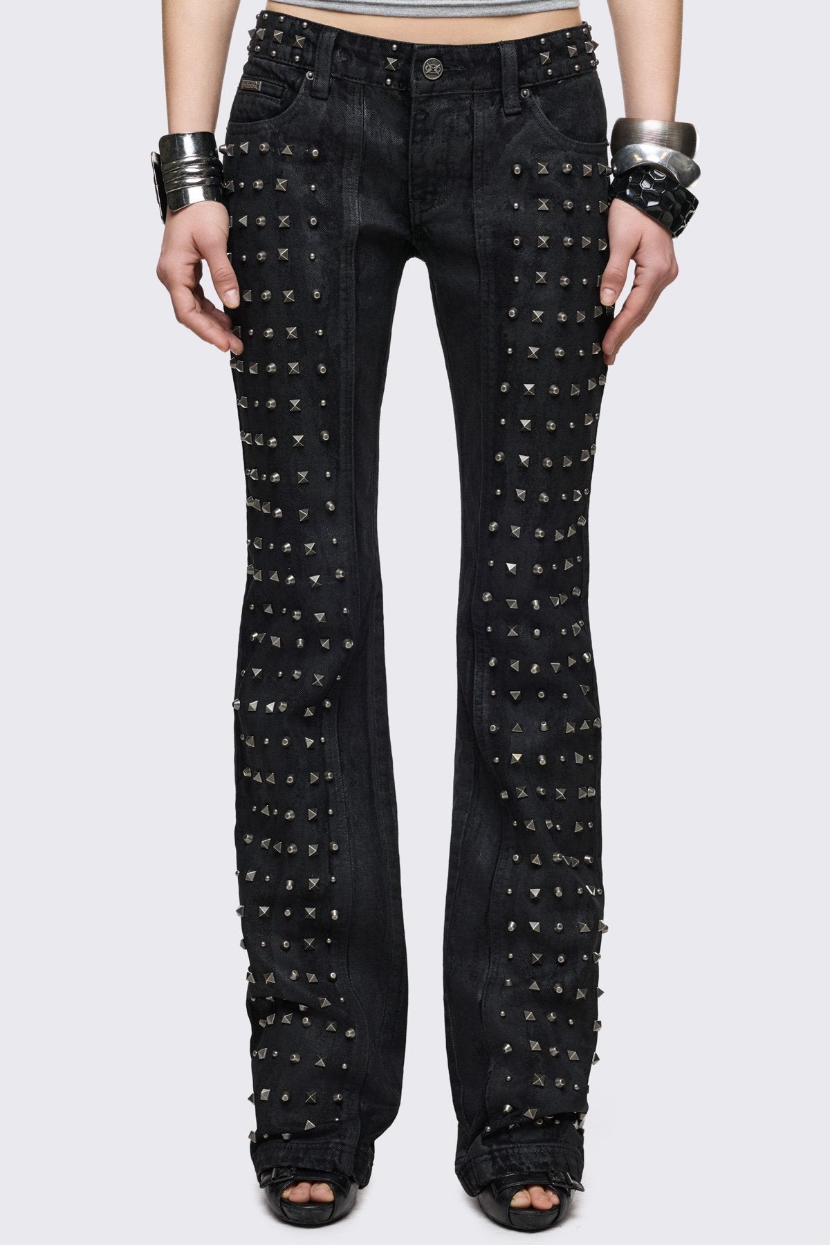 Riot Studded Bootcut Jeans