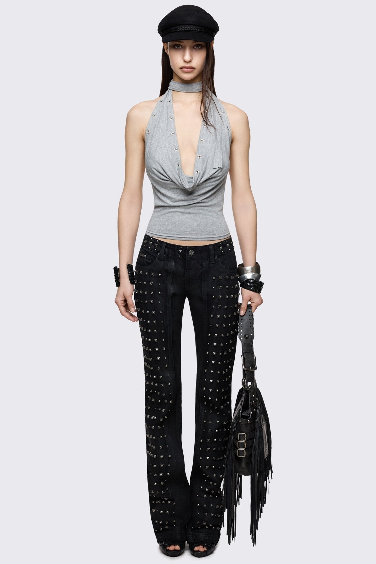 Riot Studded Bootcut Jeans