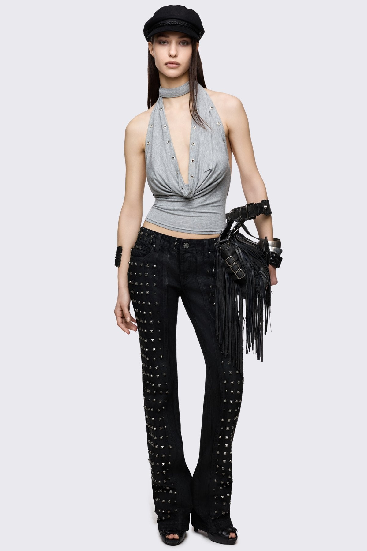 Riot Studded Bootcut Jeans