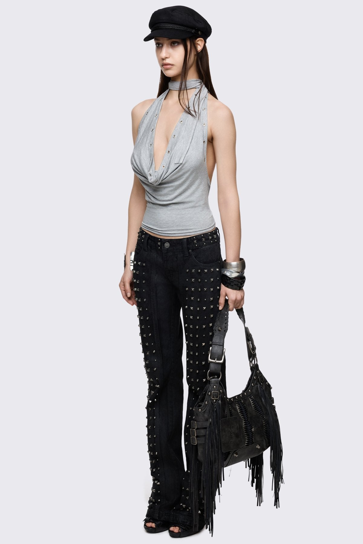 Riot Studded Bootcut Jeans