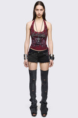 Spike Mini Denim Shorts