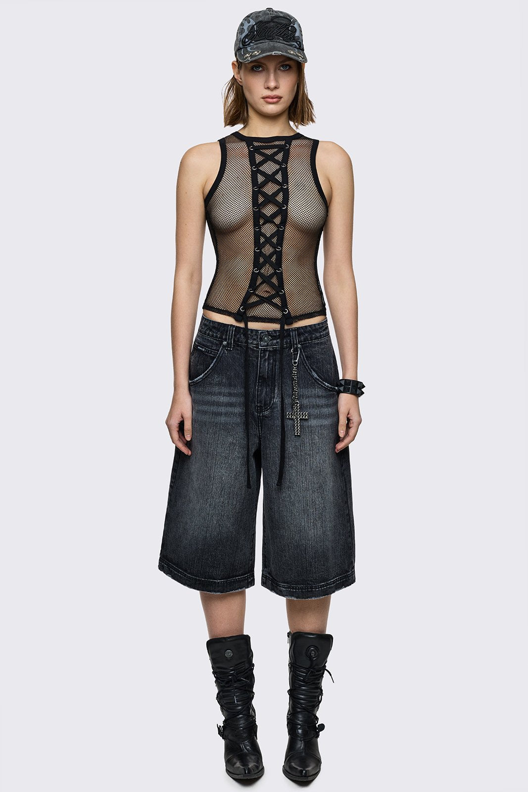 Thrill Fishnet Vest Top