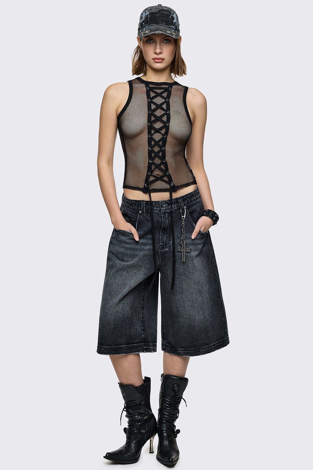 Thrill Fishnet Vest Top