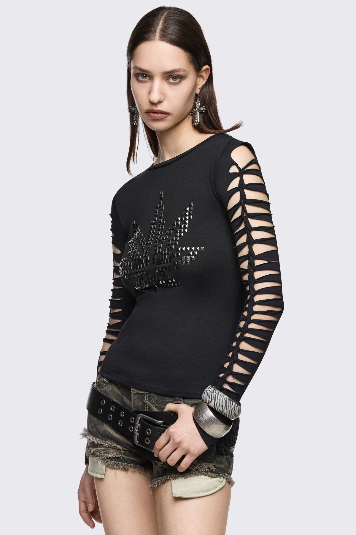 Too High To Care Slashed Top