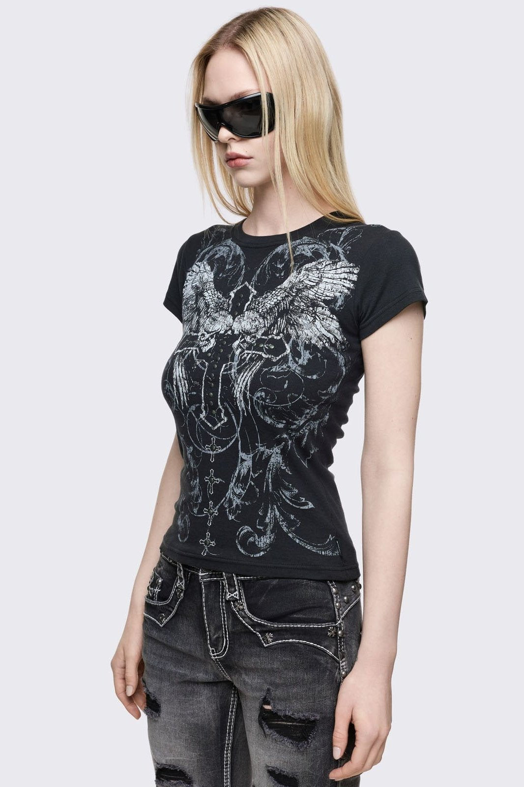 Winged Cross Baby Tee