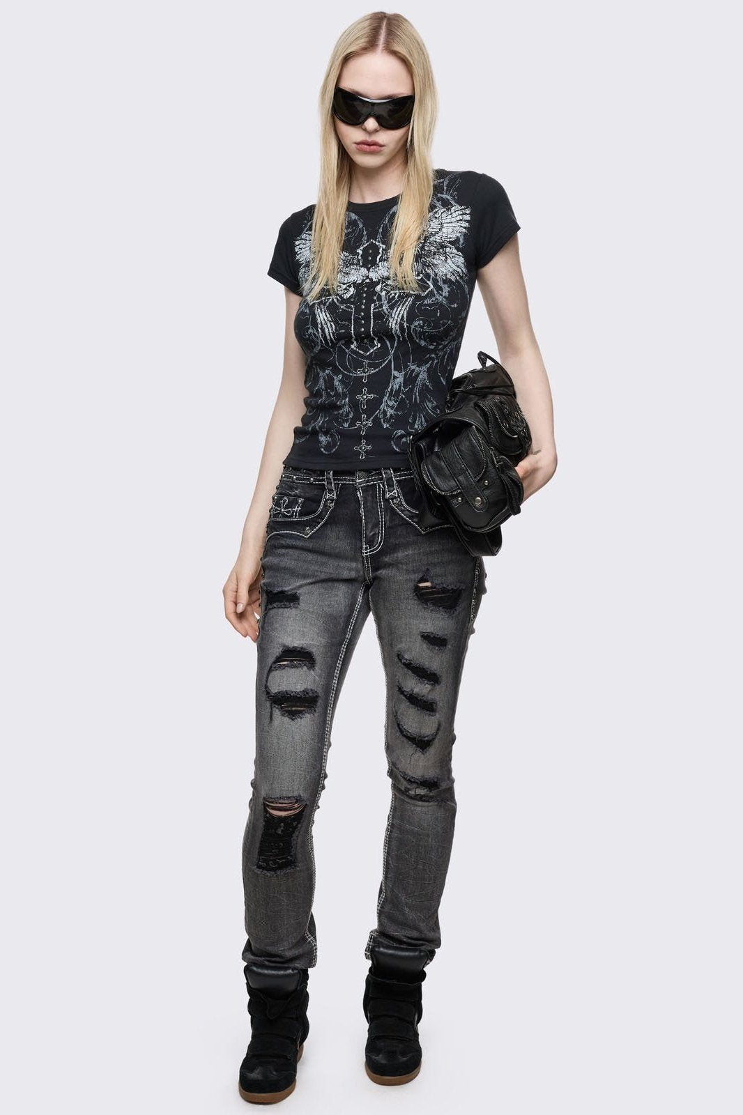 Winged Cross Baby Tee